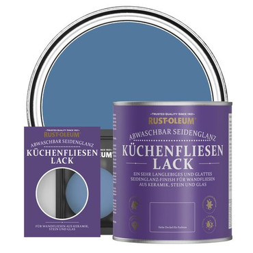 Küchenfliesenlack, Seidenglanz - Blaue Seide